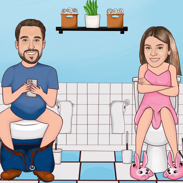 שלט לפנים הבית – סצנת שירותים
