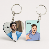 מחזיק מפתחות מאויר בעיצוב אישי מתנה קטנה ומרגשת