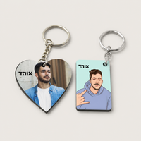מחזיק מפתחות מאויר בעיצוב אישי – אפשרות עיצוב 3