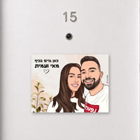 שלט זוגי – עלים זהובים