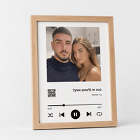 "Music Moment" ממוסגר בעיצוב אישי – מתנה מקורית בעבודת יד מישראל | קופי בלוק